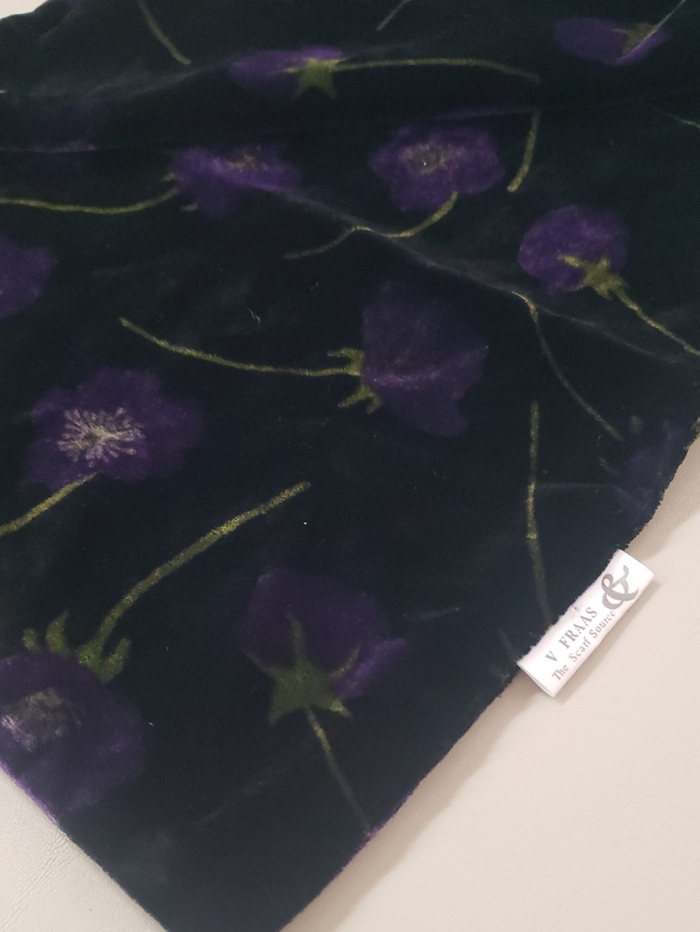 V Fraas Rayon Velvet Scarf